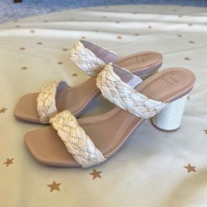 a new day raffia block heel size 9